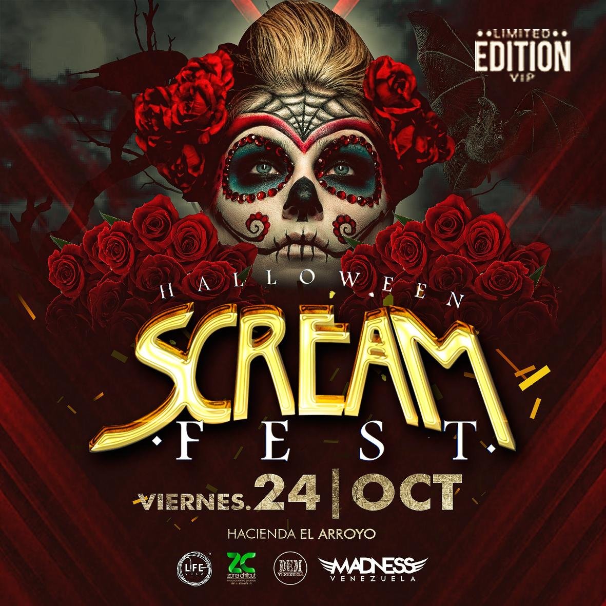 El 24 Octubre en la Hacienda El Arroyo no te puedes perder la mejor fiesta de Halloween de toda Venezuela.