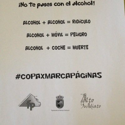 Alumnos del IES Alto Guadiato CAMPAÑA CONTRA EL ABUSO DE ALCOHOL.
