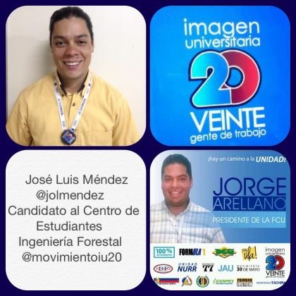 Estudiante de Ingeniería Forestal de la Universidad de Los Andes (ULA). Representante Estudiantil de la FCU-ULA