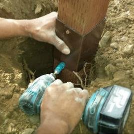 The Post Collar Protects wood fence posts from rot for decades from the place it starts - ground or grade level.