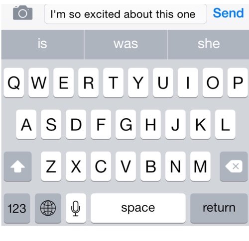 Tweets composed using iOS8 Quick Type
