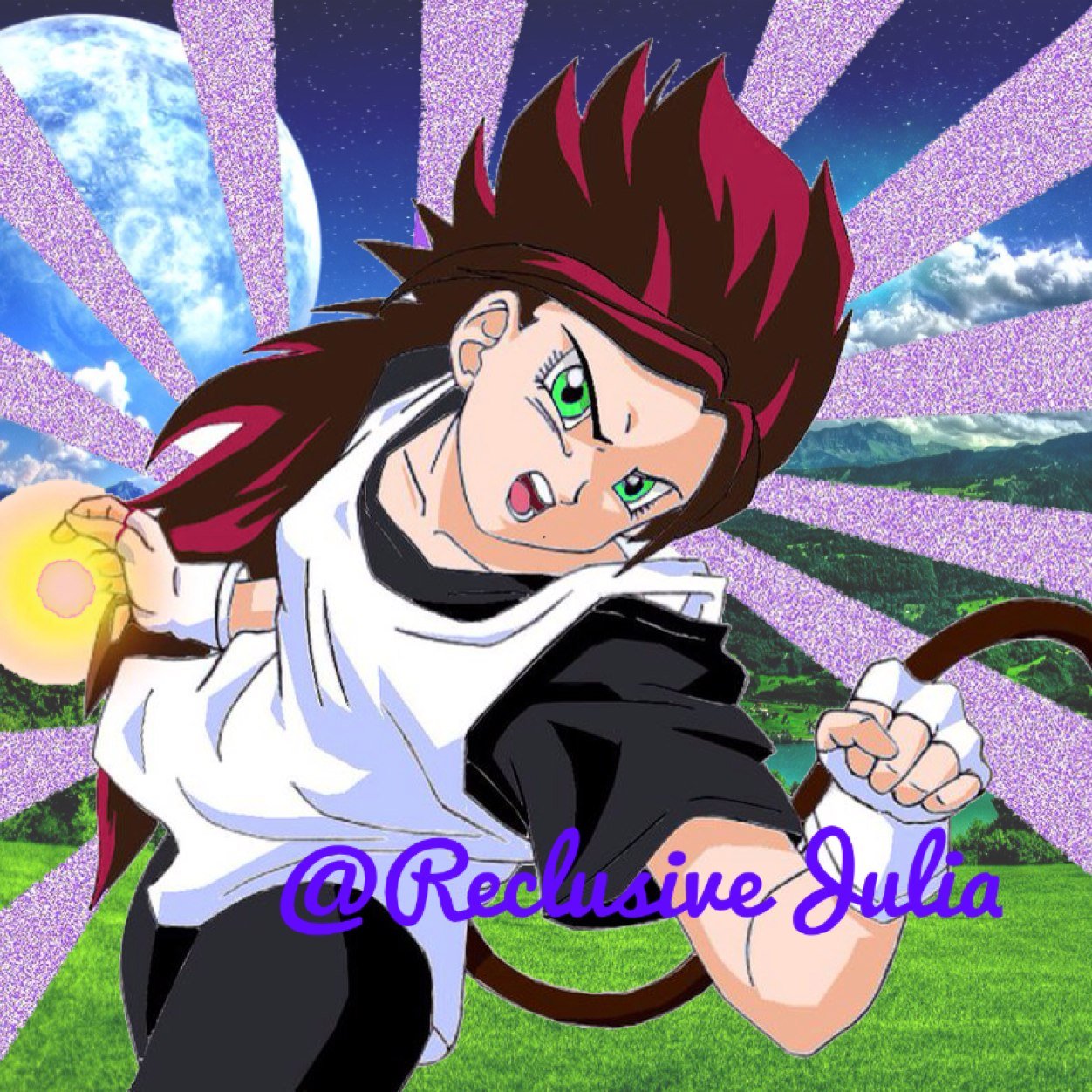 My name is Julia. Don't take me lightly just because I'm a girl! I'll take you and anyone else on! One on one! Just try me! #DBZ #PVRP