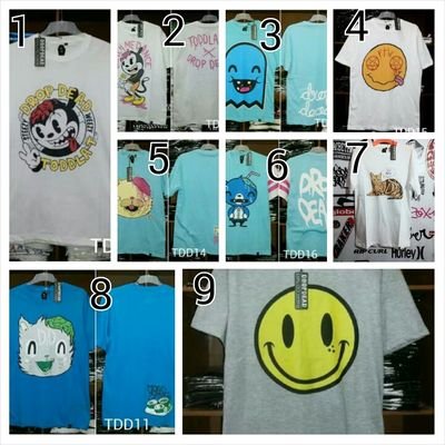 order : T-shirt : thrasher,dc,dropdead,famous,volcom,vans,supreme
 Celana : 
Chino and denim,dc,psd,ceapmondey.  bag,andshoes juga ada. Minat pm 5138ED35