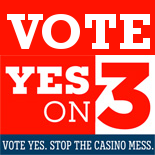 YesOnQuestion3's profile picture. We know what’s coming. Crime will increase. Traffic will worsen. Problem gamblers will double or triple. Local aid will decrease. Local businesses lay offs