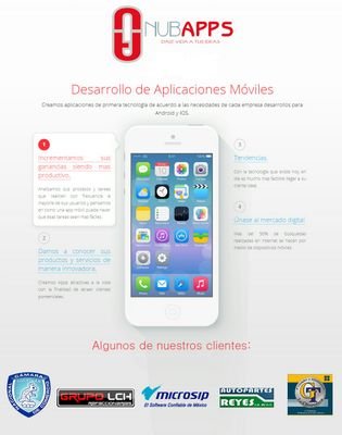 Desarrollo de aplicaciones moviles para iOS, Android.