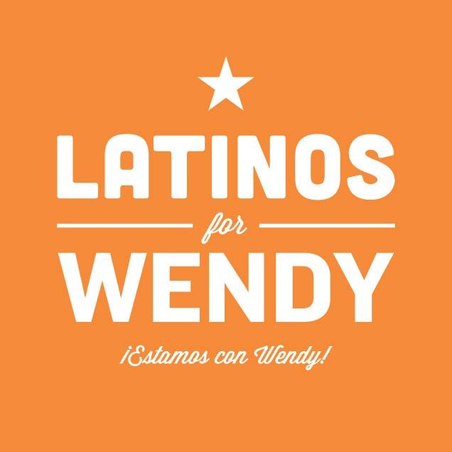 ¡Estamos con Wendy! Únete a #LatinosForWendy y ayúdanos a elegir a @WendyDavisTexas como la nueva Gobernadora de Texas.
#TeamWendy