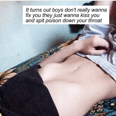 I'm maybe ok but I'm not fine at all.