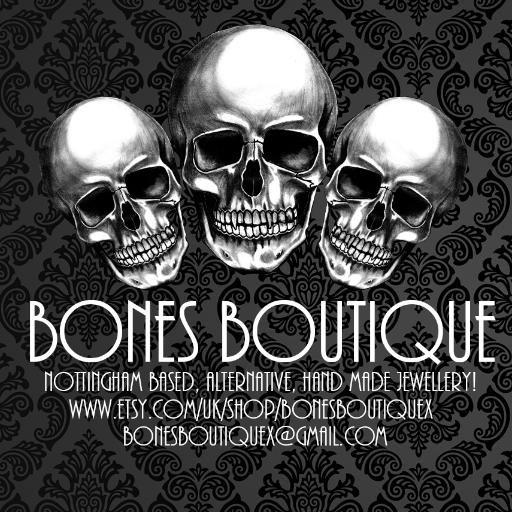 Hand picked/Hand made, Nottingham based jewellery shop for alternative people! Check out our etsy! For all enquiries - bonesboutiquex@gmail.com