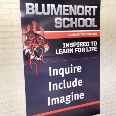 BlumenortHSD's profile picture. Blumenort School is a K-8 school in Blumenort, MB with a student population over 400. We are Inspired to Learn for Life! Inquire, Include, Imagine. Go Bengals!