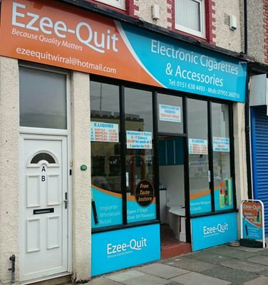 ezee quit wirral is a electronic cigarette shop with awesome price and great liquids and staff