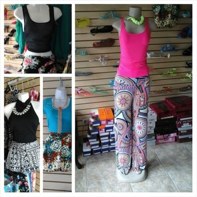 We sell latest in women clothing shoes and makeup products. Contact us at 601-4514. Open 10 - 8 Monday to Friday and Saturday 10 - 8:30.