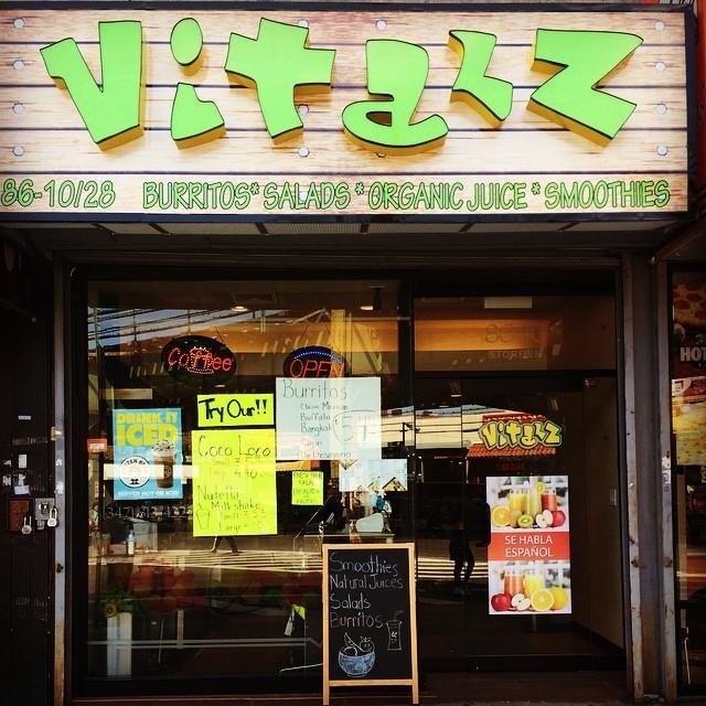 Tasty Burgers, Sandwiches, Burritos, Smoothies, All-natural; Juices. IG: vitalzny