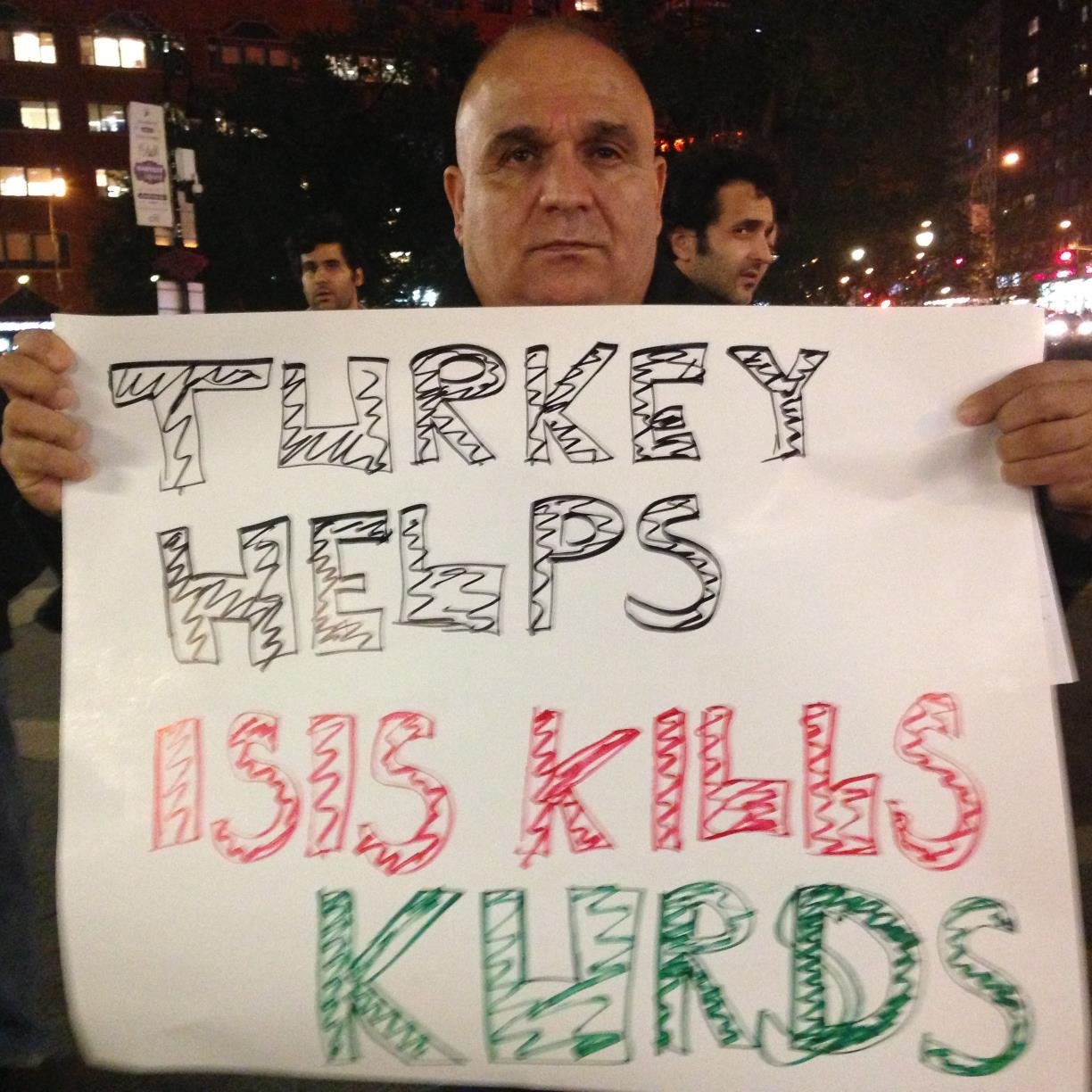 Occupy Kobani with YPG freedom fighters and Syrian Kurdish secular society, not Daesh terrorists.  Founded by Louis J. Posner of Voter March.