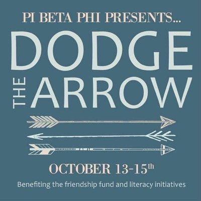 The official Twitter account for Pi Beta Phi's philanthropy event, Dodge The Arrow, to support Literacy!