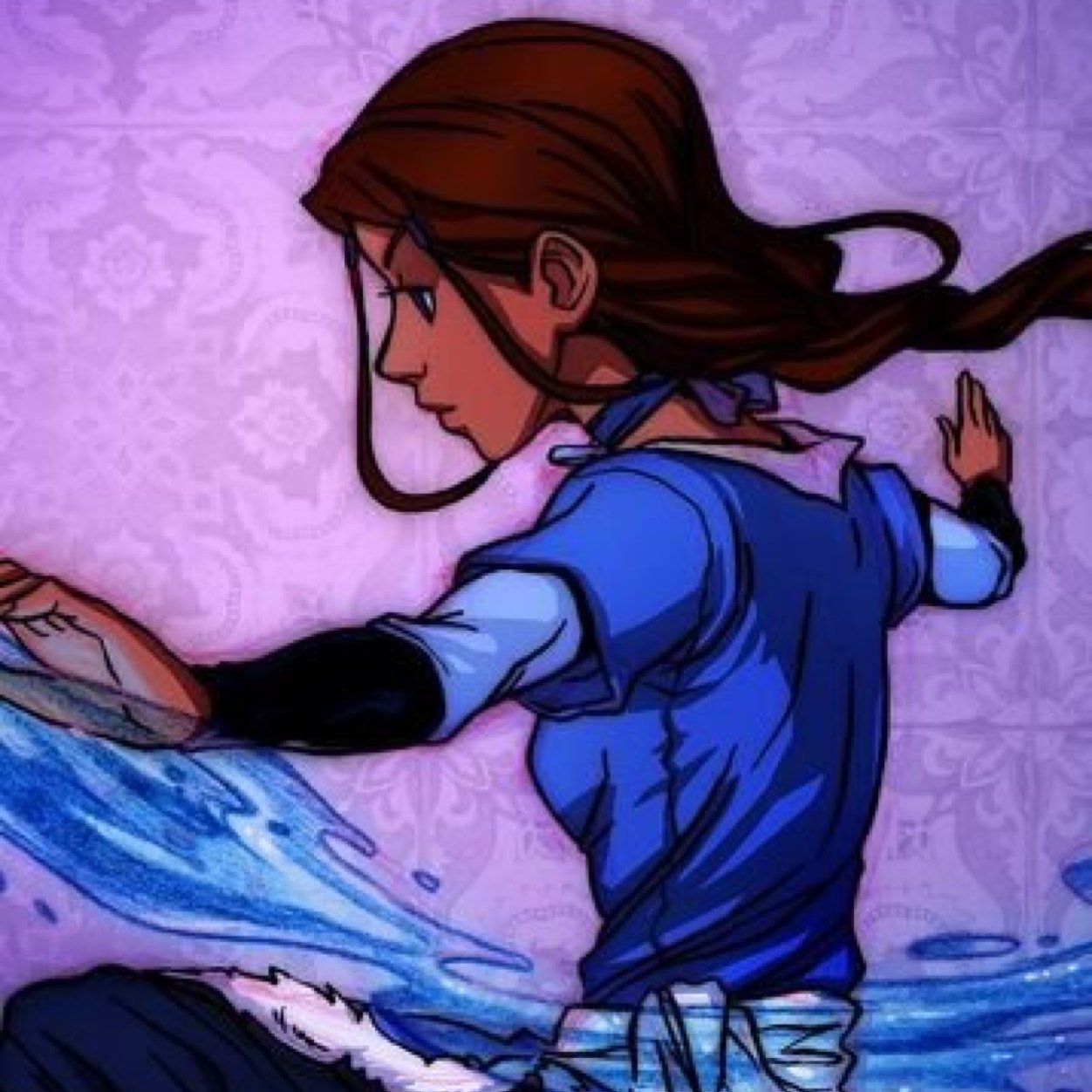 Waterbending master from the Southern Water Tribe. Wife to Aang. Mother to Bumi, Kya and Tenzin.