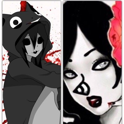 JANE THE KILLER : married to @nuclearwolf587(chirs),
LAUGHING JILL: @JTK_LJ_EJ(EJ) and we are both killers and we live at the slender mansion.