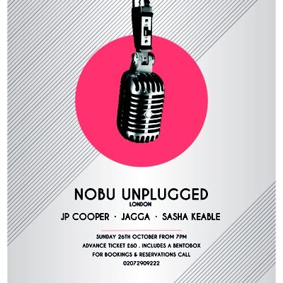 Nobu Unplugged is a monthly event showcasing the best emerging musical talent. Held at prestigious sushi restaurant, Nobu Berkeley Street