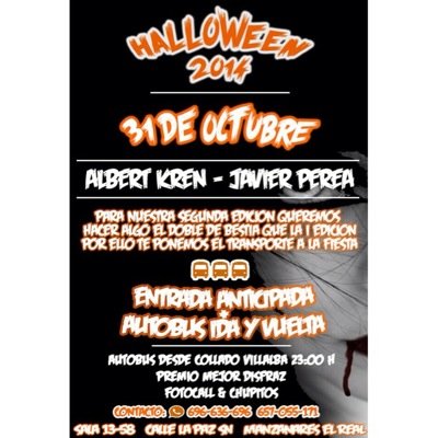 VUELVE LA FIESTA MAS BESTIA DE MADRID.
                    VUELVE ........ HALLOWEENFEST