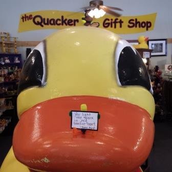 Quacker Gift Shop is a quacktacular place! Rubber ducks galore, bath and body products from Delish Bodyworks, and oh so much more.