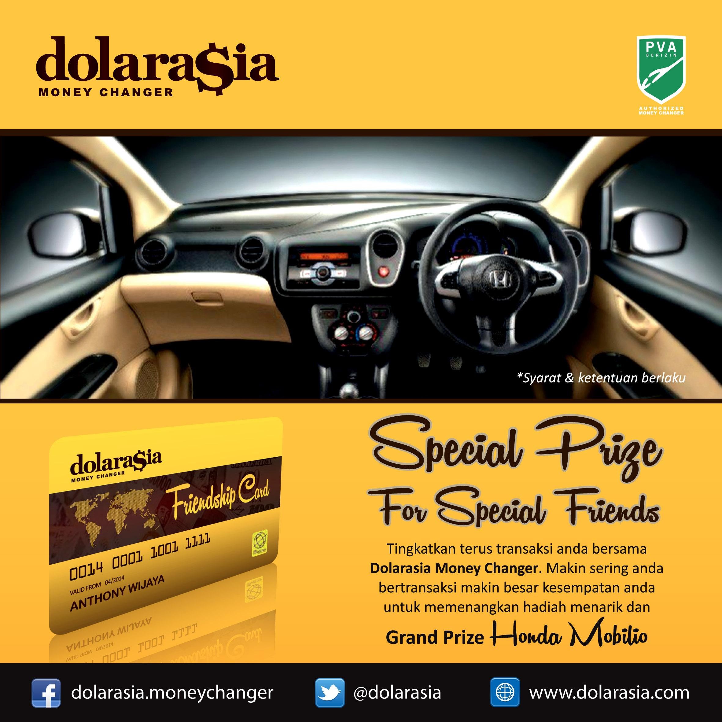 Authorized Money Changer
Sale & Purchase of Foreign Exchange
(Jakarta, Tangerang, Puncak, Bandung, Medan)