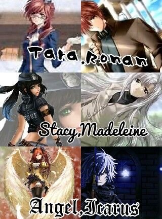 (Stacy Keel:Detective,Aus #S) (Tara Summers:Teacher,Russian #S) (Ronan Blade:Ex-Marine USA #S) (Madeleine Rein:Doctor USA #T) (Icarus Yin:B.G UK #S) (Angel:#S)