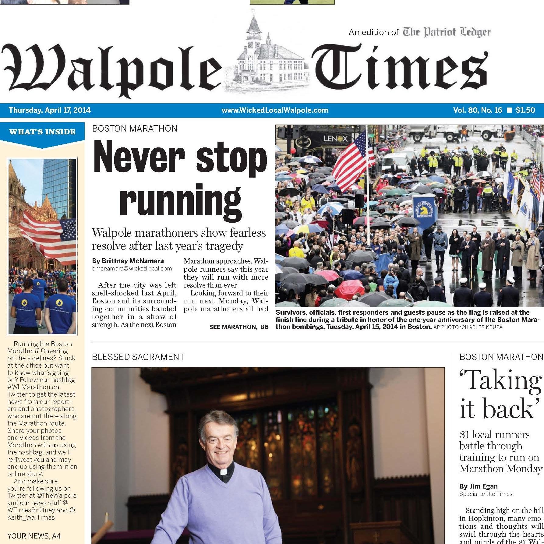 A local weekly newspaper covering Walpole, Mass.