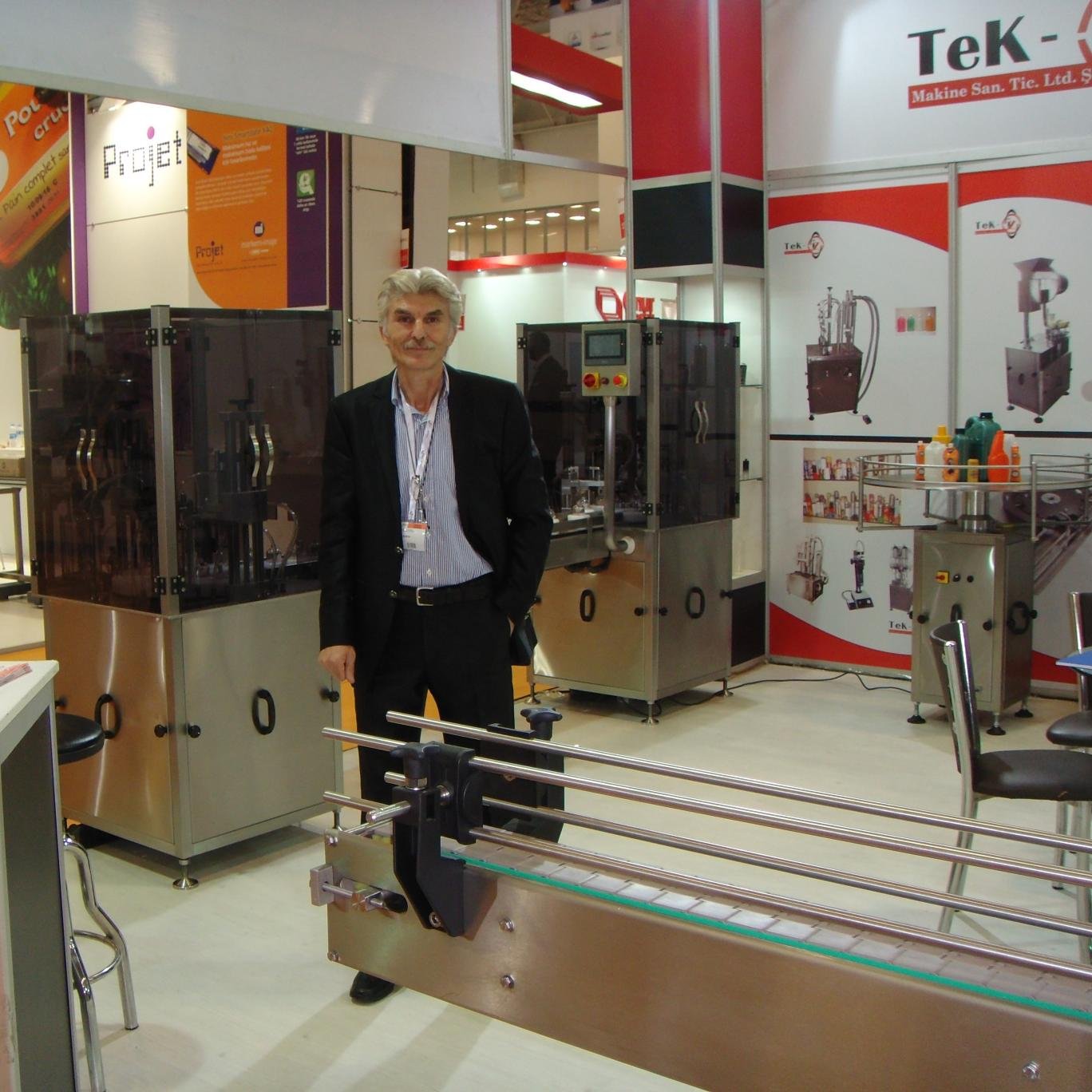 Processing filling, sealing, labelling and packing machines in aerosol cosmetic, chemistry and aliments sektors.