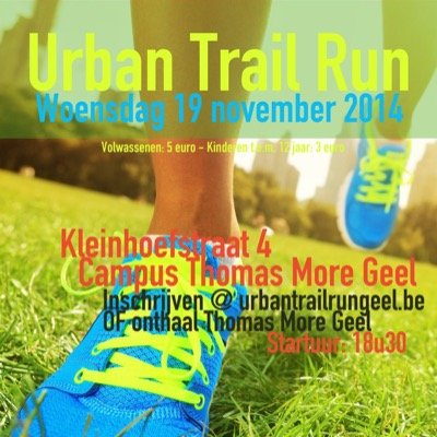 Ten voordele van Kom op tegen Kanker organiseren vijf studenten van Thomas More Geel een Urban Run op de campus van Geel. voor iedereen! verschillende afstanden