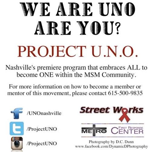 ProjectUNO's profile picture. Project UNO is a program that focuses on  empowerment, outreach, and education surrounding issues concerning the MSM population. 

http://t.co/CADFQ40TDw