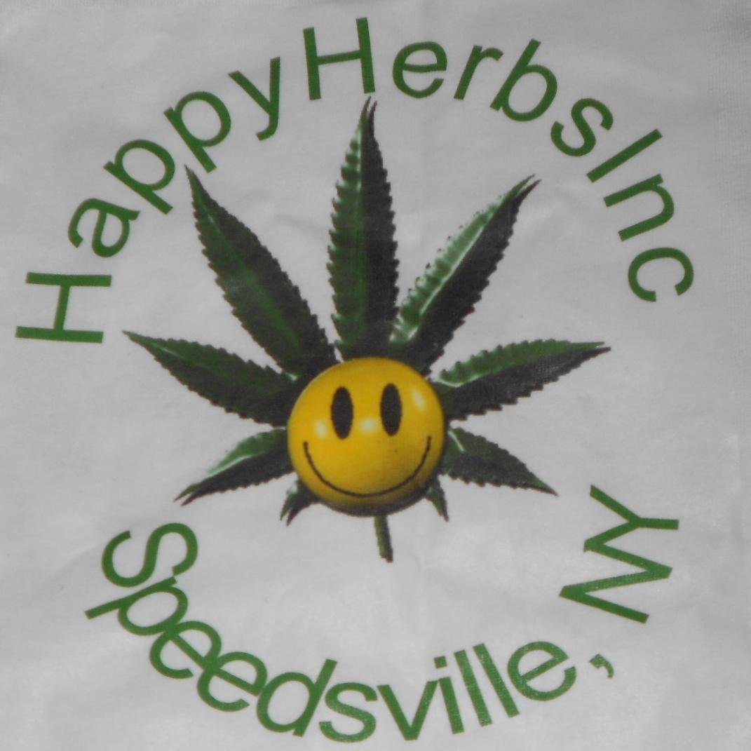 Find us on Facebook HappyHerbs Inc.  Grasssroots movement to make recreational marijuana legal in NY State. Full line of merchandise with the HappyHerbsInc logo