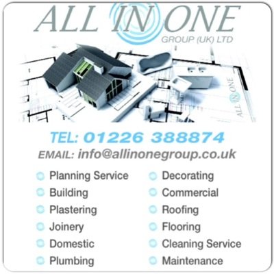 The All In One Group is an established multi-disciplined building, property maintenance and renovation company based in Yorkshire - info@allinonegroup.co.uk