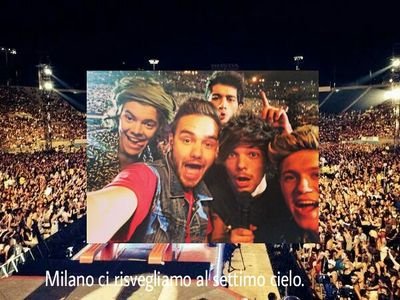 I'm Italian. I'm 14 and They're changed my life. 5 guys. 3 albums. 2 world tours.  1 band. One direction.