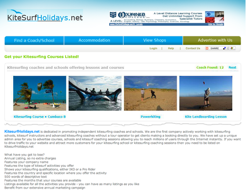 Kitesurf http://t.co/xaFfzPkOsd is your global network dedicated to kitesurfing coaching, accommodation and shops.