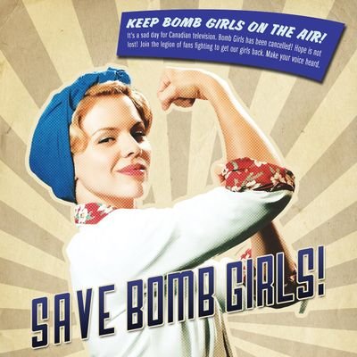 A fan account dedicated to the amazing Canadian TV series #BombGirls. Catch it on Netflix in the US/Canada & on @ITV3 in the UK. #WomenAtWar #NeverForget