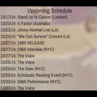 Live updates from Taylor Swift's 1989 Release Week in NYC!