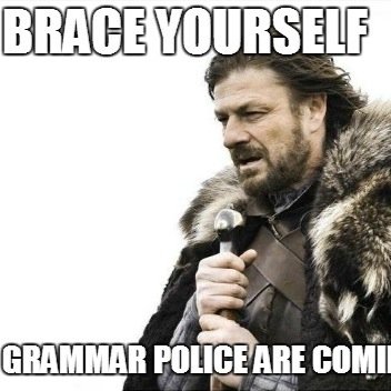 Our goal is to make CP a more grammatically correct institution, one tweet at a time. Spellcheck yourself before you wreck yourself.