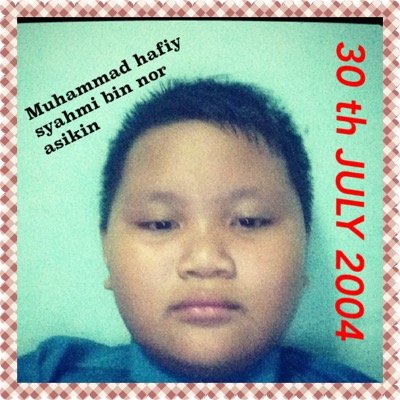 HEllO this is hafiy ....... this is my new account!!! please join me back !!!;)