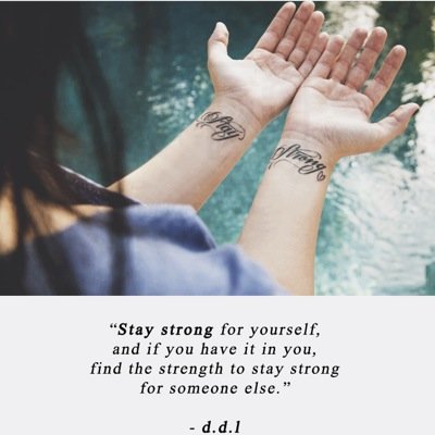 A lot of time bullying, suicide, self harm, eating disorders etc are well overlooked. TOGETHER we can overcome anything. Stay Strong