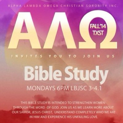 TxState_Lambdas's profile picture. We are the Zeta Joshua Chapter of Alpha Lambda Omega Christian Sorority Inc on the campus of Texas State University. Follow us as we follow Christ! AL...OOOO!!!