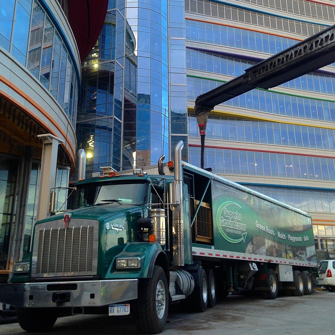 Superior is a leader in pneumatic media placement. Superior operates a fleet of 9 Express Blower Trucks, installing Green Roof Media for contractors Nationwide.