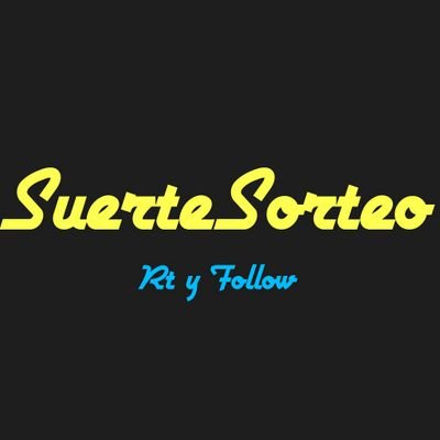 SuerteSorteo's profile picture. ••• Twitter que regalará diversos objetos dando follow+rt a cada tweet. ••• 
No dejes escapar la oportunidad de ganar algo totalmente gratis, ánimo y suerte!