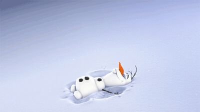 in summer.. i will be a happy snowman