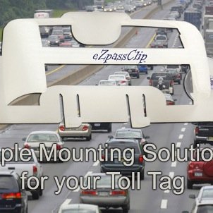 eZPassClip offers a simple solution to mount your new toll tag , our toll tag holder adheres to your windshield with 2 suction cups.