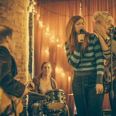 Four Musicians come together in St. Louis, @deadlynedly1 on Bass, Susan Schultz on Drums, Kat Aklysmic on Vocals, and @mattupklose guitar