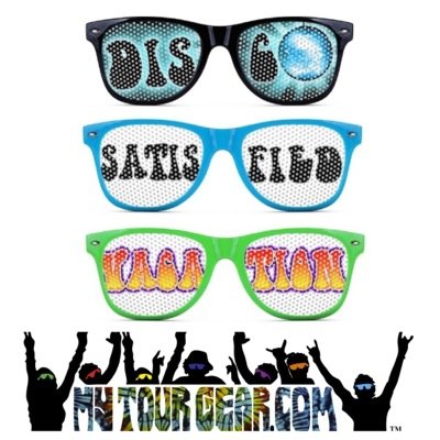 MyTourGear's profile picture. Fun fan gear for fans, by fans!
custom screen printed shades for festivals, concerts, events, weddings, schools, fundraisers, etc!