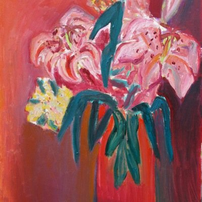 These paintings are a conversation with the natural world and an enjoyment of the freedom to express