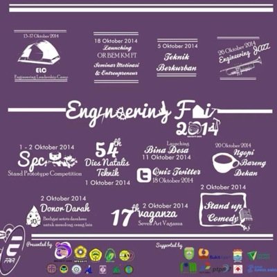 Engineering Jazz 2014, 1 November 2014 lap parkir FT Teknik Universitas Sriwijaya kampus Palembang.