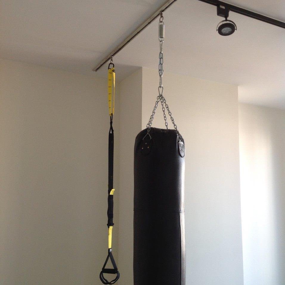 TuffRail® fitness solutions for hanging heavy bags, TRX, Crossfit equipment, in home or commerical gyms! 10% off promo code 
