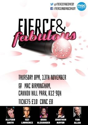 BIG GAY COMEDY CABARET AND PARTY SHOW!!! Back again at the MAC in Bimingham. Hosted by DANA ALEXANDER and JONATHAN MAYOR NOV 13th!!!!