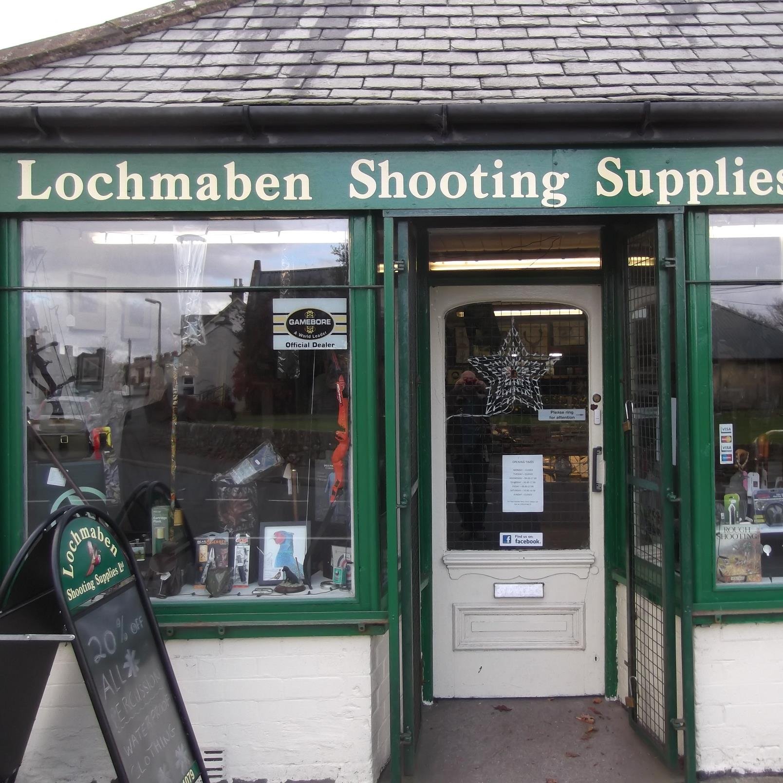 We are a gun shop and airgun range. Rifles, shotguns and airguns. Country clothing/footwear. Pistol and rifle range for hire and airgun club. 01387 811079